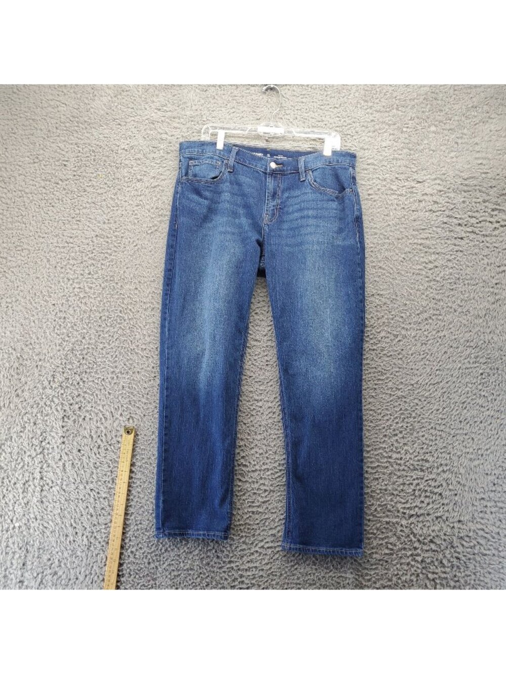 Old Navy Jeans Womens 12 Petite Blue Mid-Rise Wow Boyfriend 5-Pocket Stretch Fit - Picture 1 of 11
